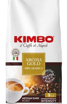 كيمبو إسبريسو جولد 100 % ارابيكا، حبوب كاملة، 500 غ (KIMBO AROMA GOLD)