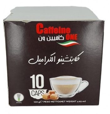 كبسولات كافيين ون دولتشي كابتشينو كارميل (CAFFEINE CAPPUCCINO)